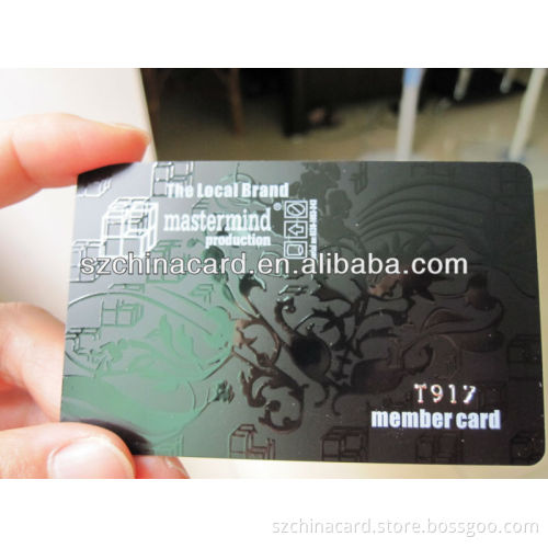 Nice Printed Plastic Clear UV Coated PVC Card